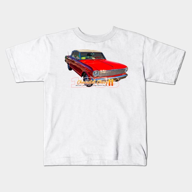 1963 Chevrolet Chevy II Nova 400 SS Convertible Kids T-Shirt by Gestalt Imagery